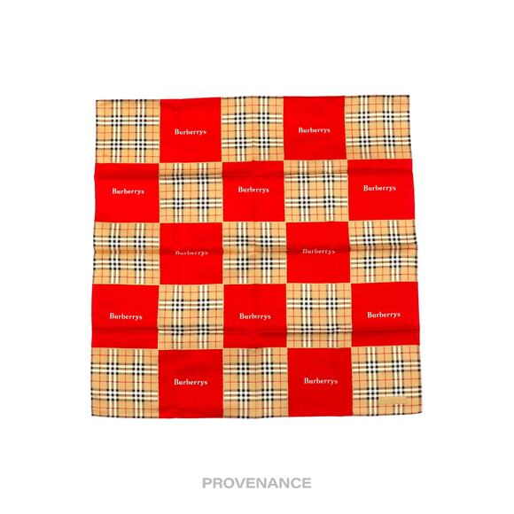 🔴 Burberry Nova Check Logo Scarf 50 - Burberrys Checkered - Picture 1 of 5